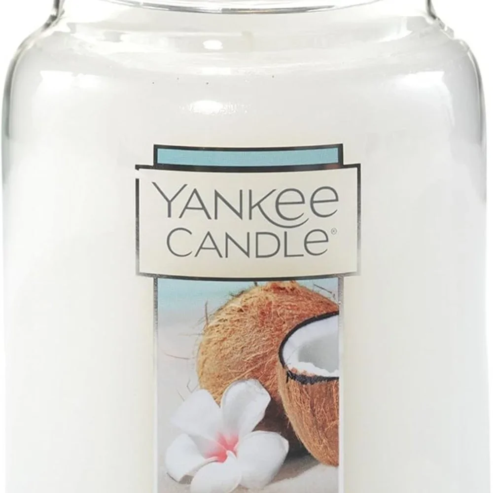 Candle Coconut Beach Scented, Classic 22oz Large Jar Single Wick Candle, Over 11